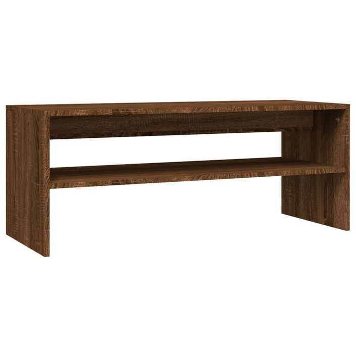 Table basse Chêne marron 100x40x40 cm Bois d'ingénierie - Photo n°1