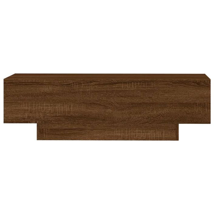 Table basse chêne marron 100x49,5x31 cm bois d'ingénierie - Photo n°4