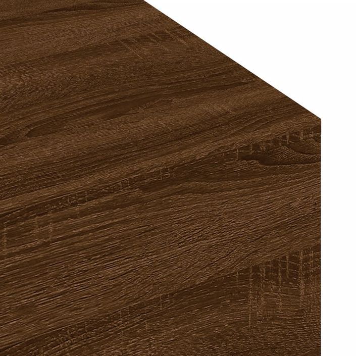 Table basse chêne marron 100x49,5x31 cm bois d'ingénierie - Photo n°7