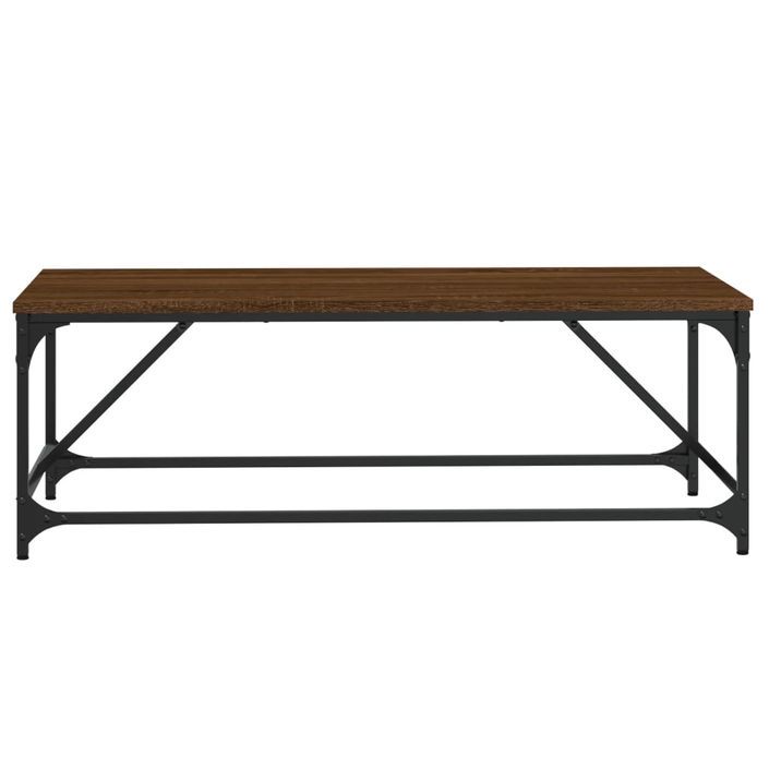 Table basse Chêne marron 100x50x35 cm Bois d'ingénierie - Photo n°4