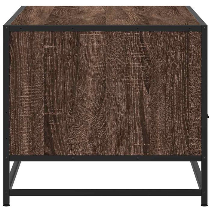 Table basse chêne marron 100x50x45cm bois d'ingénierie et métal - Photo n°6