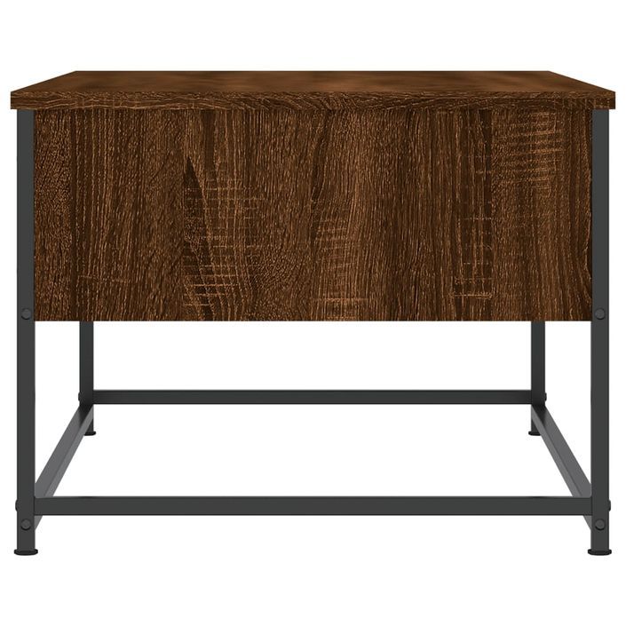 Table basse chêne marron 100x51x40 cm bois d'ingénierie - Photo n°5