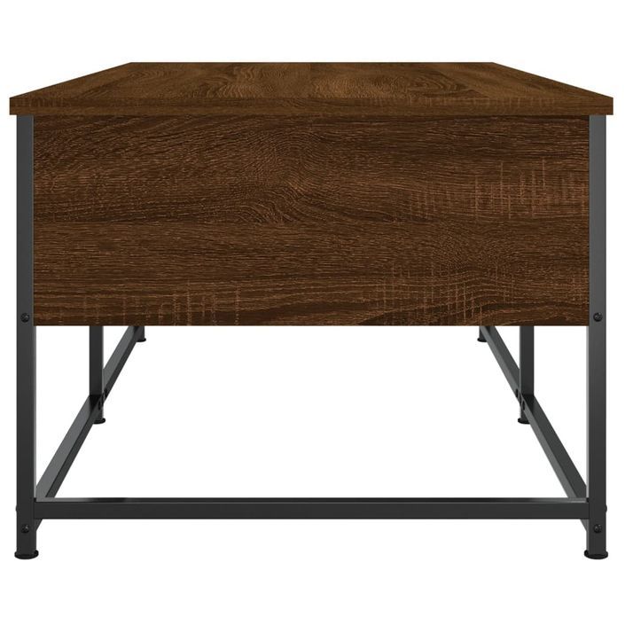 Table basse chêne marron 100x51x40 cm bois d'ingénierie - Photo n°7