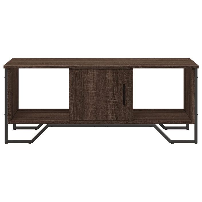 Table basse chêne marron 100x51x40 cm bois d'ingénierie - Photo n°5