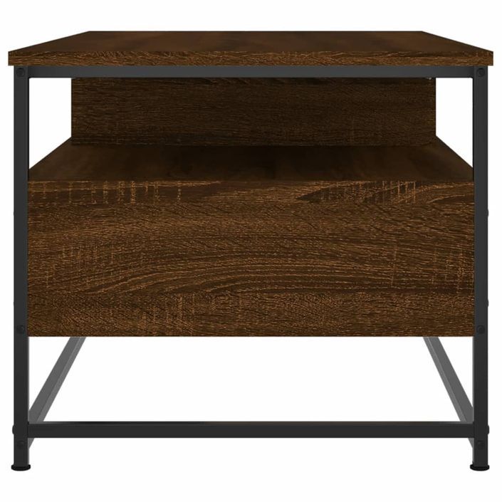 Table basse chêne marron 100x51x45 cm bois d'ingénierie - Photo n°7