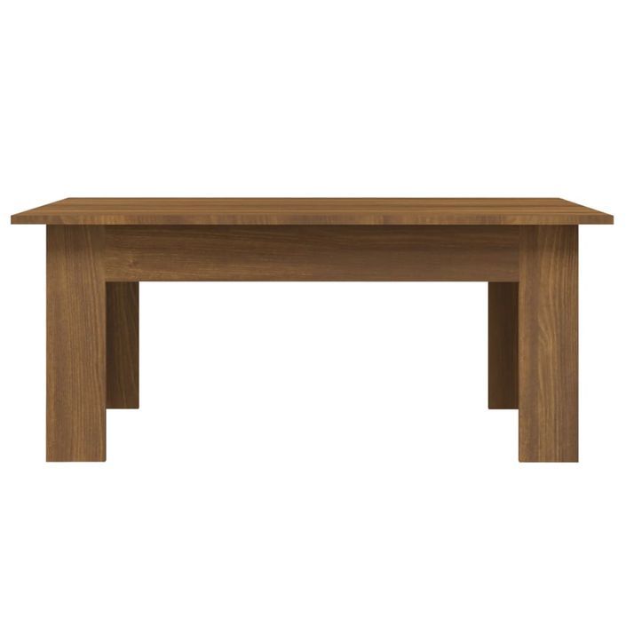 Table basse Chêne marron 100x60x42 cm Bois d'ingénierie - Photo n°5