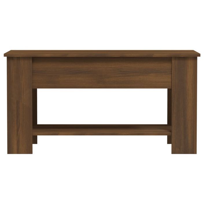 Table basse Chêne marron 101x49x52 cm Bois d'ingénierie - Photo n°4