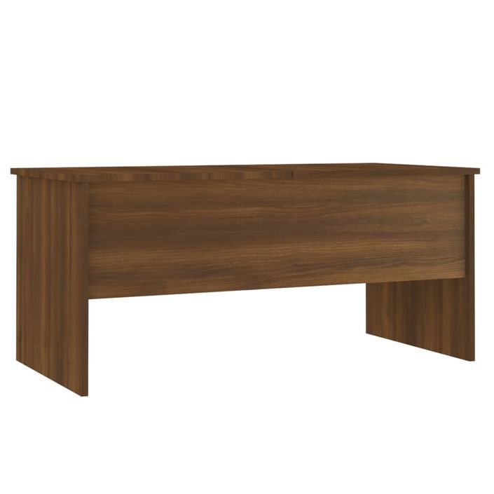 Table basse Chêne marron 102x50,5x46,5 cm Bois d'ingénierie - Photo n°5