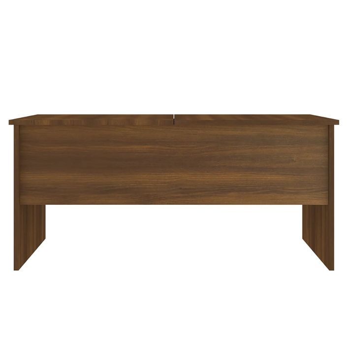 Table basse Chêne marron 102x50,5x46,5 cm Bois d'ingénierie - Photo n°6