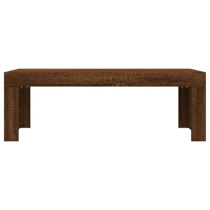 Table basse chêne marron 102x50x36 cm bois d'ingénierie - Photo n°4