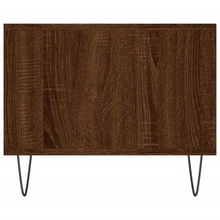 Table basse chêne marron 102x50x40 cm bois d'ingénierie - Photo n°7