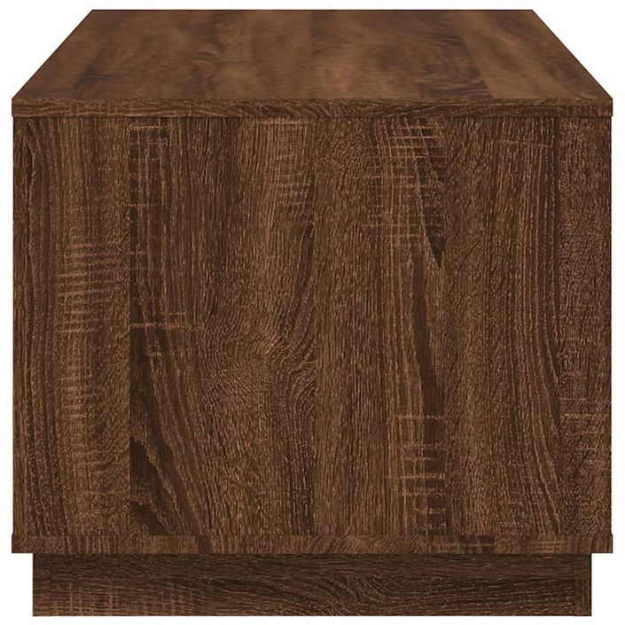 Table basse chêne marron 102x50x44 cm bois d'ingénierie - Photo n°8