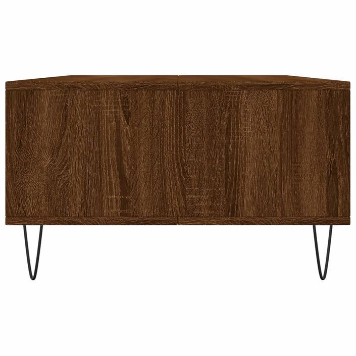 Table basse chêne marron 104x60x35 cm bois d'ingénierie - Photo n°7
