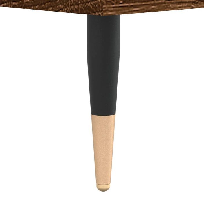 Table basse chêne marron 104x60x35 cm bois d'ingénierie - Photo n°9