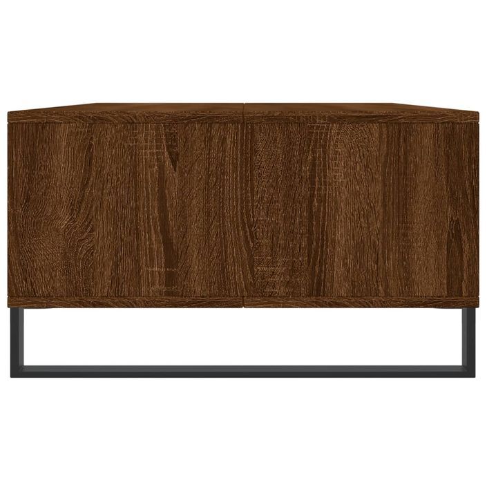 Table basse chêne marron 104x60x35 cm bois d'ingénierie - Photo n°7