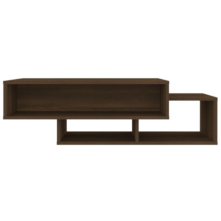 Table basse Chêne marron 105x55x32 cm Bois d'ingénierie - Photo n°4