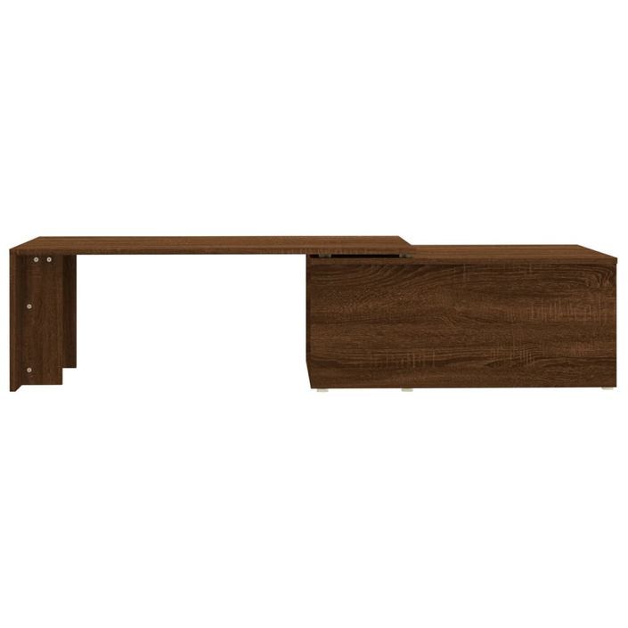 Table basse Chêne marron 150x50x35 cm Bois d'ingénierie - Photo n°7