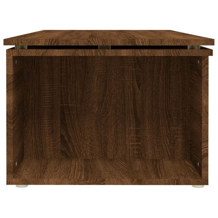 Table basse Chêne marron 150x50x35 cm Bois d'ingénierie - Photo n°9