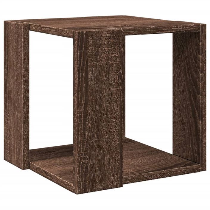 Table basse chêne marron 32x32x30 cm bois d'ingénierie - Photo n°2