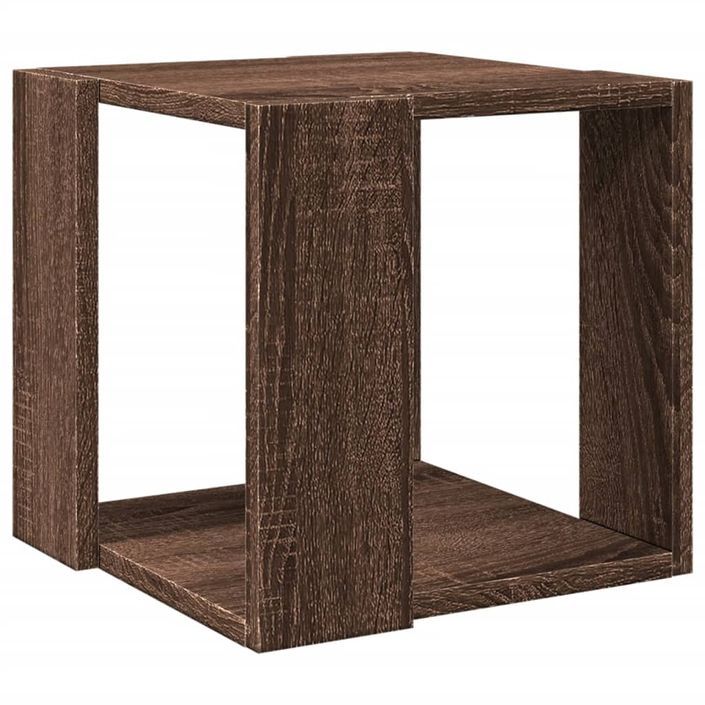 Table basse chêne marron 32x32x30 cm bois d'ingénierie - Photo n°6