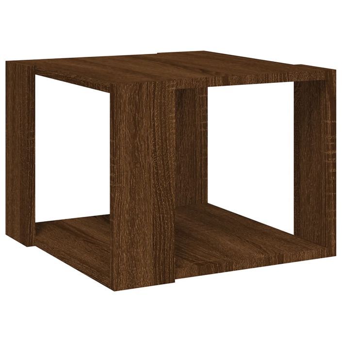 Table basse Chêne marron 40x40x30 cm Bois d'ingénierie - Photo n°2