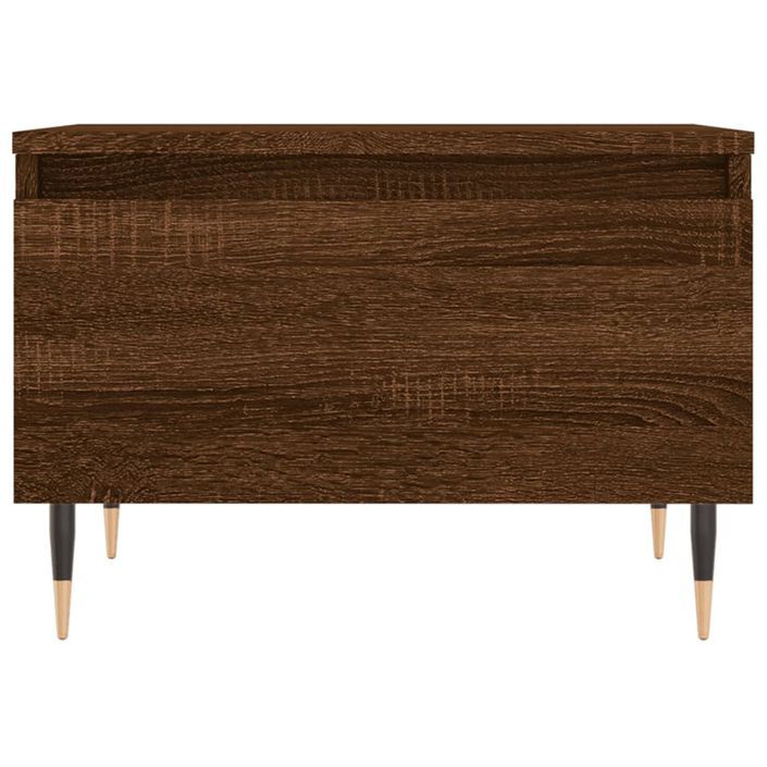 Table basse chêne marron 50x46x35 cm bois d'ingénierie - Photo n°5