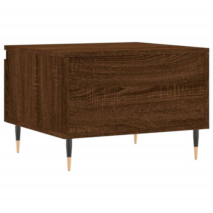 Table basse chêne marron 50x46x35 cm bois d'ingénierie - Photo n°8