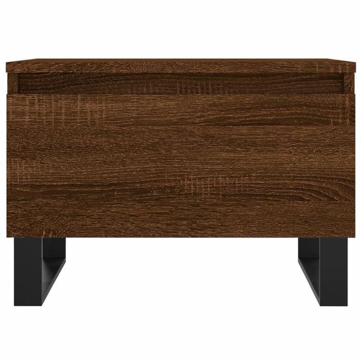 Table basse chêne marron 50x46x35 cm bois d'ingénierie - Photo n°5