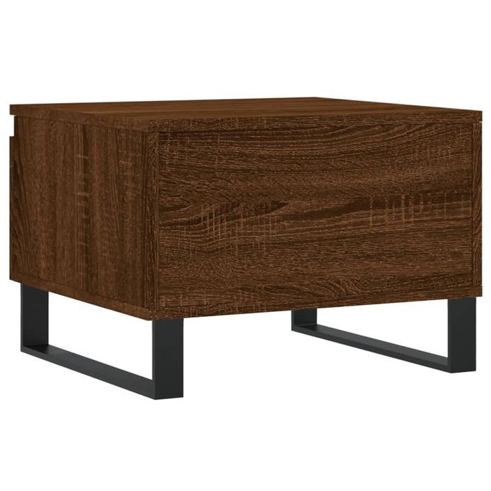 Table basse chêne marron 50x46x35 cm bois d'ingénierie - Photo n°8