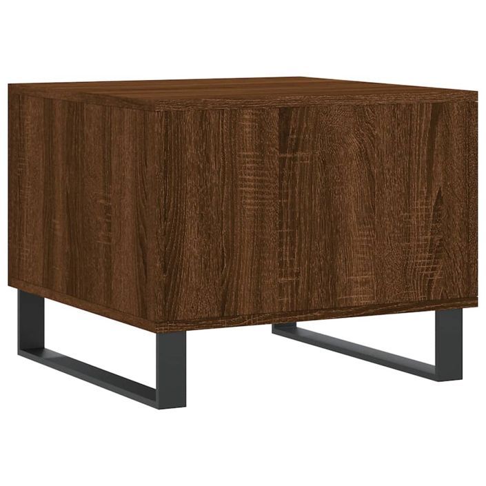 Table basse Chêne marron 50x50x40 cm Bois d'ingénierie - Photo n°8