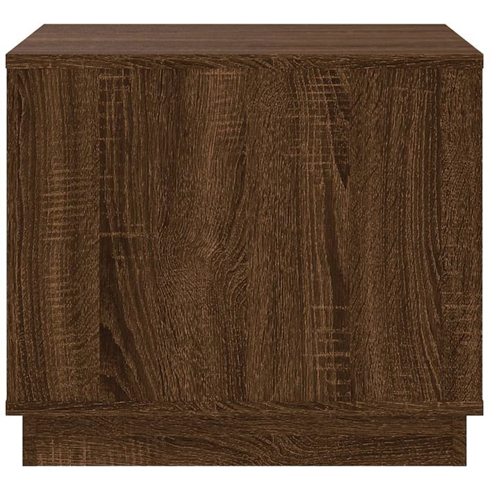 Table basse chêne marron 51x50x44 cm bois d'ingénierie - Photo n°7