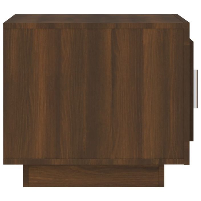 Table basse chêne marron 51x50x45 cm bois d'ingénierie - Photo n°4