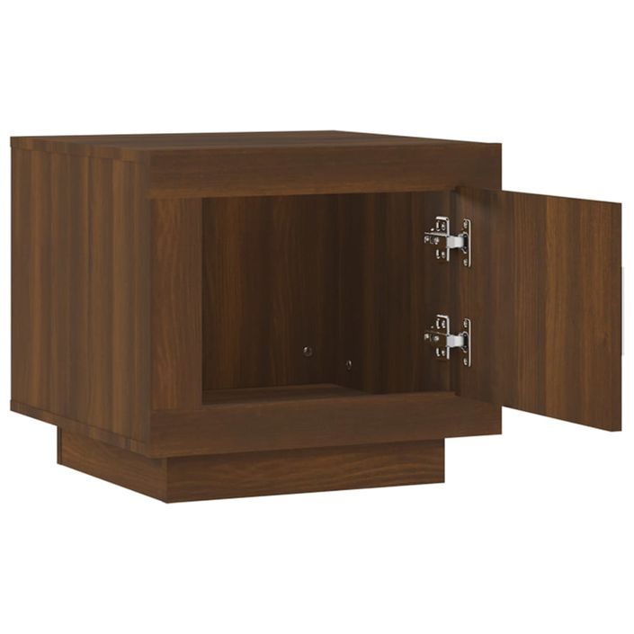 Table basse chêne marron 51x50x45 cm bois d'ingénierie - Photo n°5