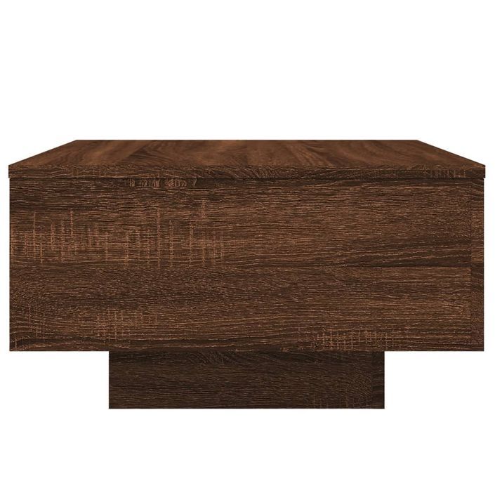 Table basse chêne marron 55x55x31 cm bois d'ingénierie - Photo n°5