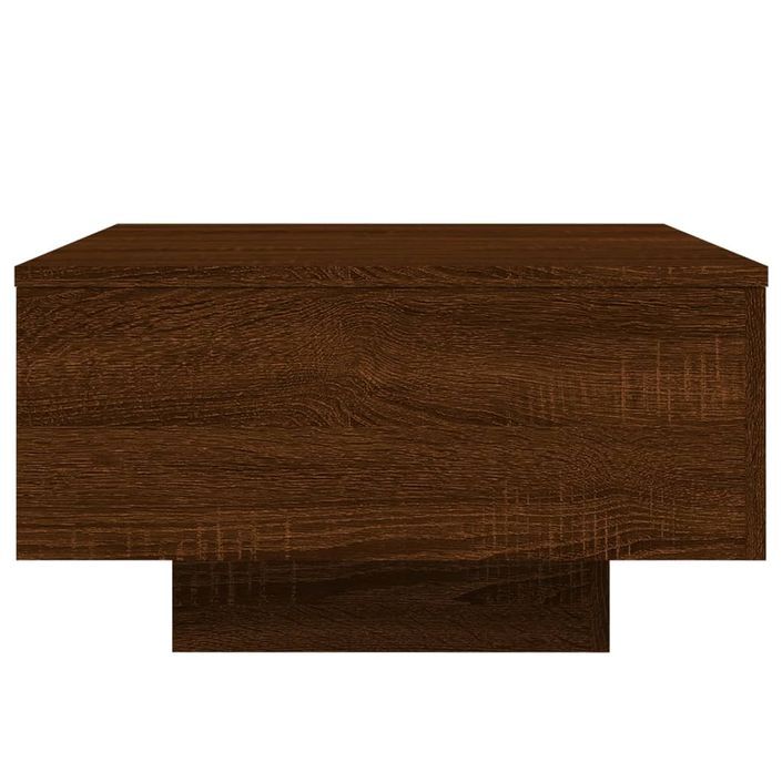 Table basse chêne marron 55x55x31 cm bois d'ingénierie - Photo n°6