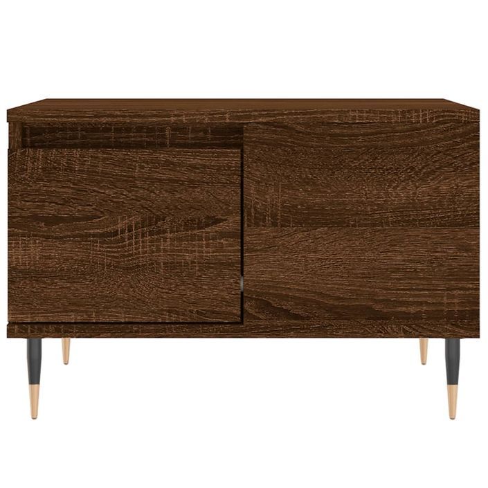 Table basse chêne marron 55x55x36,5 cm bois d'ingénierie - Photo n°5