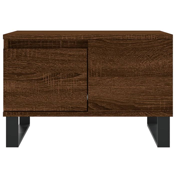 Table basse chêne marron 55x55x36,5 cm bois d'ingénierie - Photo n°5