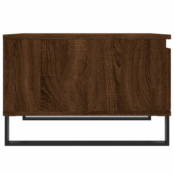 Table basse chêne marron 55x55x36,5 cm bois d'ingénierie - Photo n°7