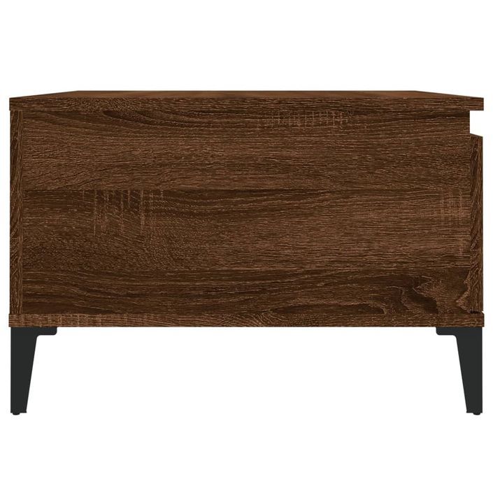Table basse chêne marron 55x55x36,5 cm bois d'ingénierie - Photo n°8