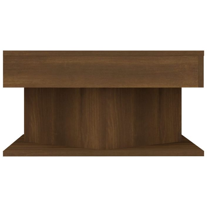 Table basse Chêne marron 57x57x30 cm Bois d'ingénierie - Photo n°4