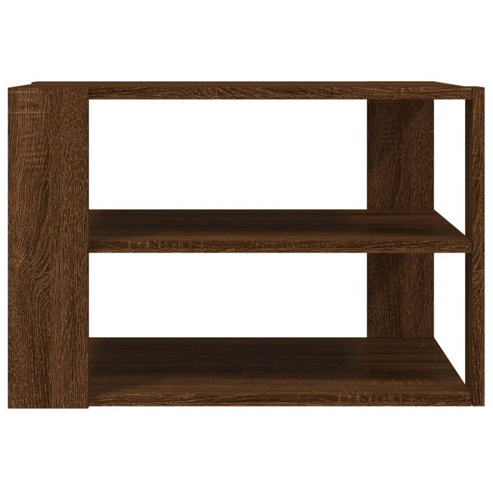 Table basse chêne marron 59,5x59,5x40 cm bois d'ingénierie - Photo n°4