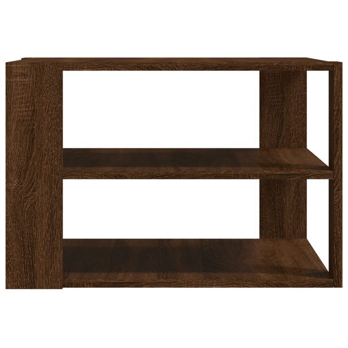 Table basse chêne marron 59,5x59,5x40 cm bois d'ingénierie - Photo n°5