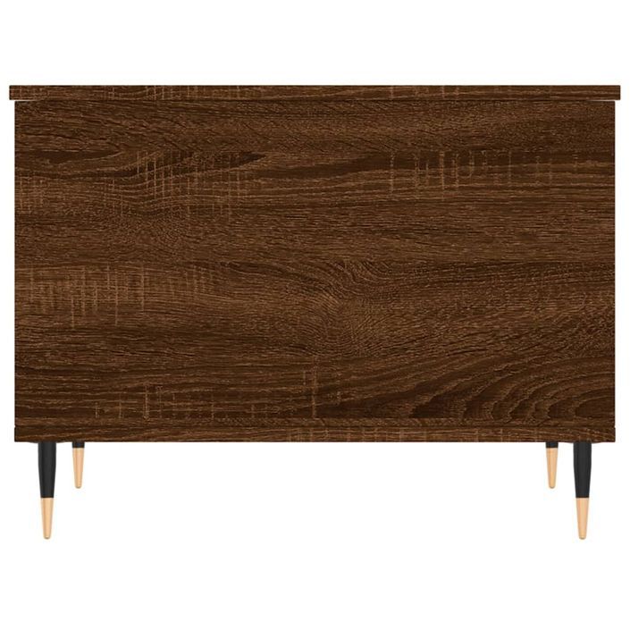 Table basse Chêne marron 60x44,5x45 cm Bois d'ingénierie - Photo n°6