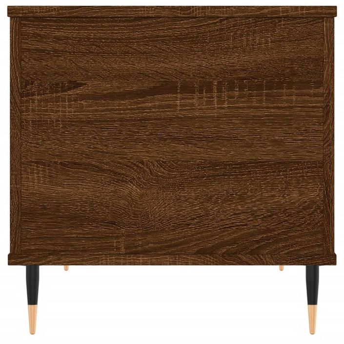 Table basse Chêne marron 60x44,5x45 cm Bois d'ingénierie - Photo n°7