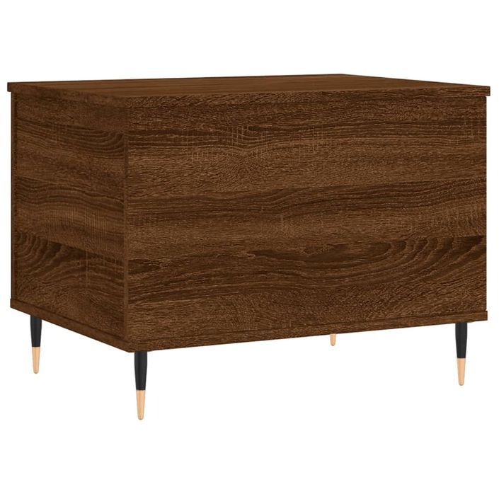 Table basse Chêne marron 60x44,5x45 cm Bois d'ingénierie - Photo n°8