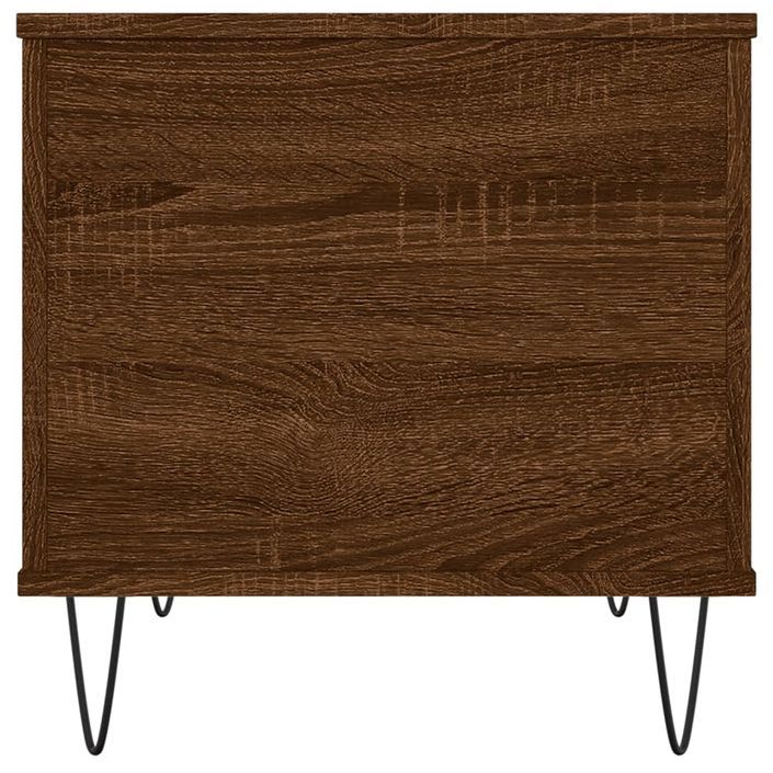 Table basse Chêne marron 60x44,5x45 cm Bois d'ingénierie - Photo n°7