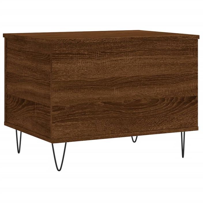 Table basse Chêne marron 60x44,5x45 cm Bois d'ingénierie - Photo n°8