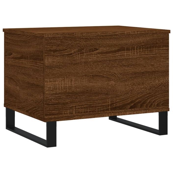 Table basse Chêne marron 60x44,5x45 cm Bois d'ingénierie - Photo n°5