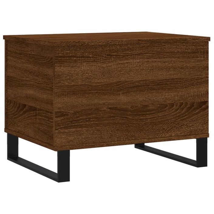 Table basse Chêne marron 60x44,5x45 cm Bois d'ingénierie - Photo n°8