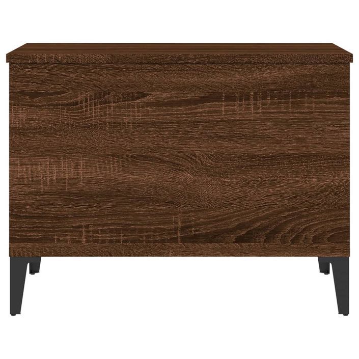 Table basse Chêne marron 60x44,5x45 cm Bois d'ingénierie - Photo n°7